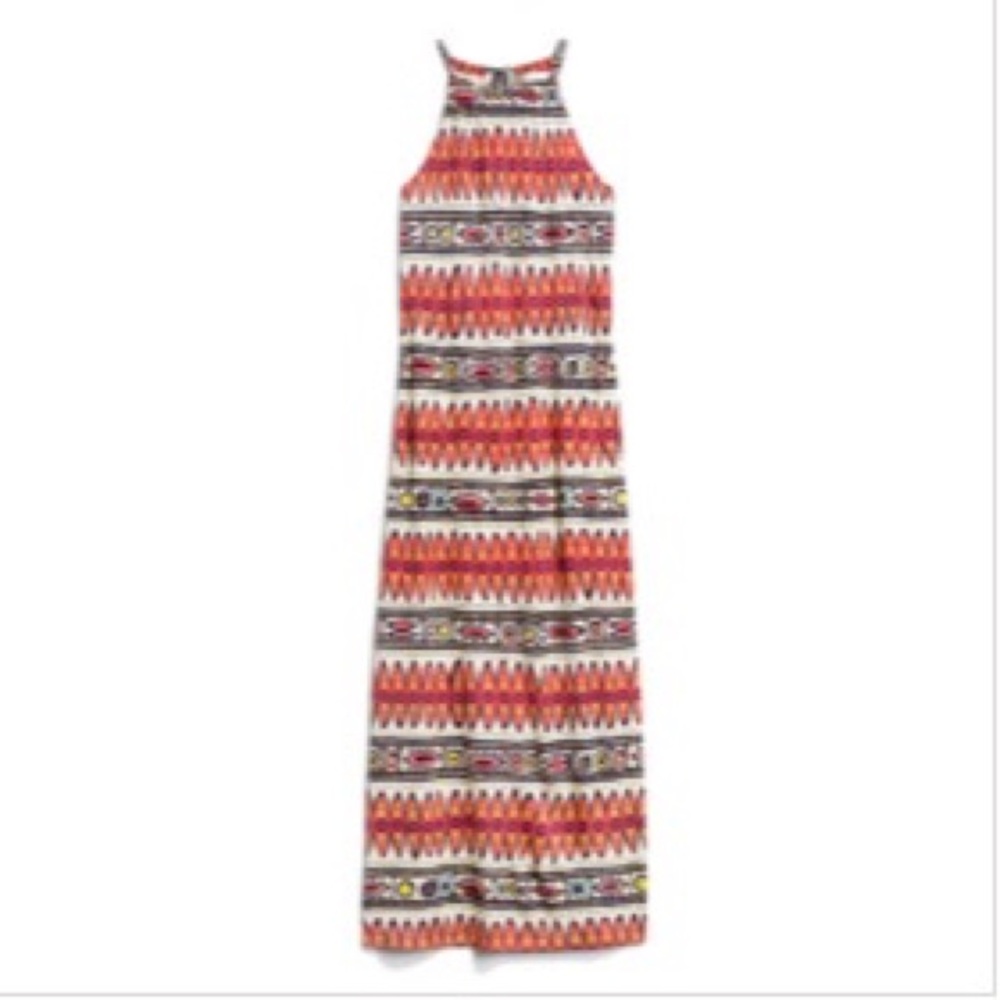 NWOT Trina Turk Milian Jersey silk halter maxi